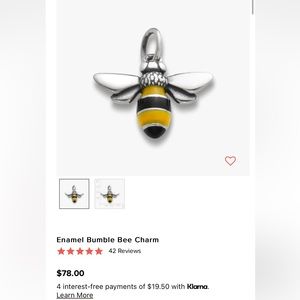 James Avery Enamel Bubble Bee Charm